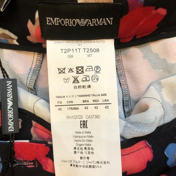 BNWT EMPORIO Armani floral trousers - Picture 4 of 6